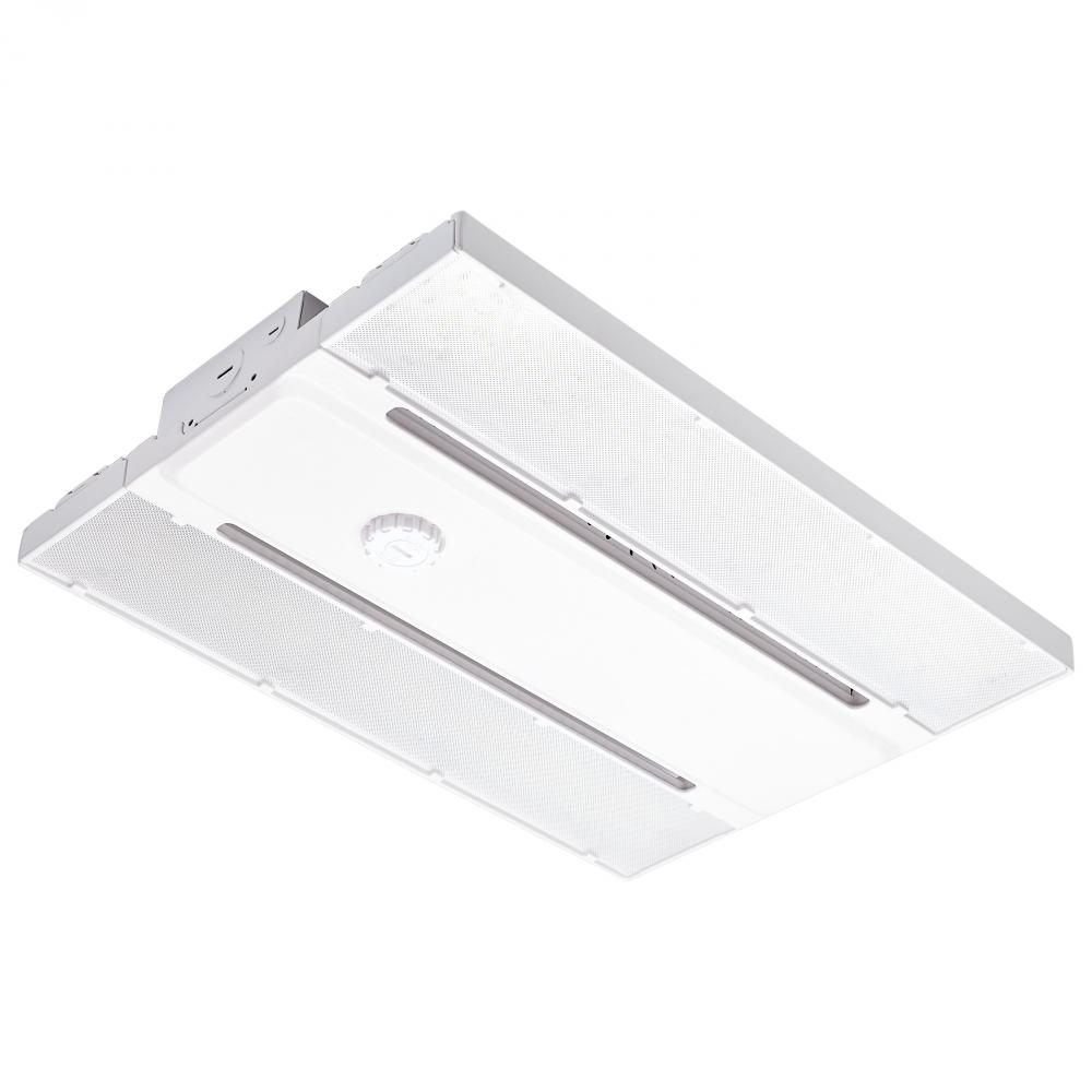 LED Linear High-Bay With Interchangeable Lens; 65W/75W/85W Wattage Selectable; 3K/4K/5K CCT