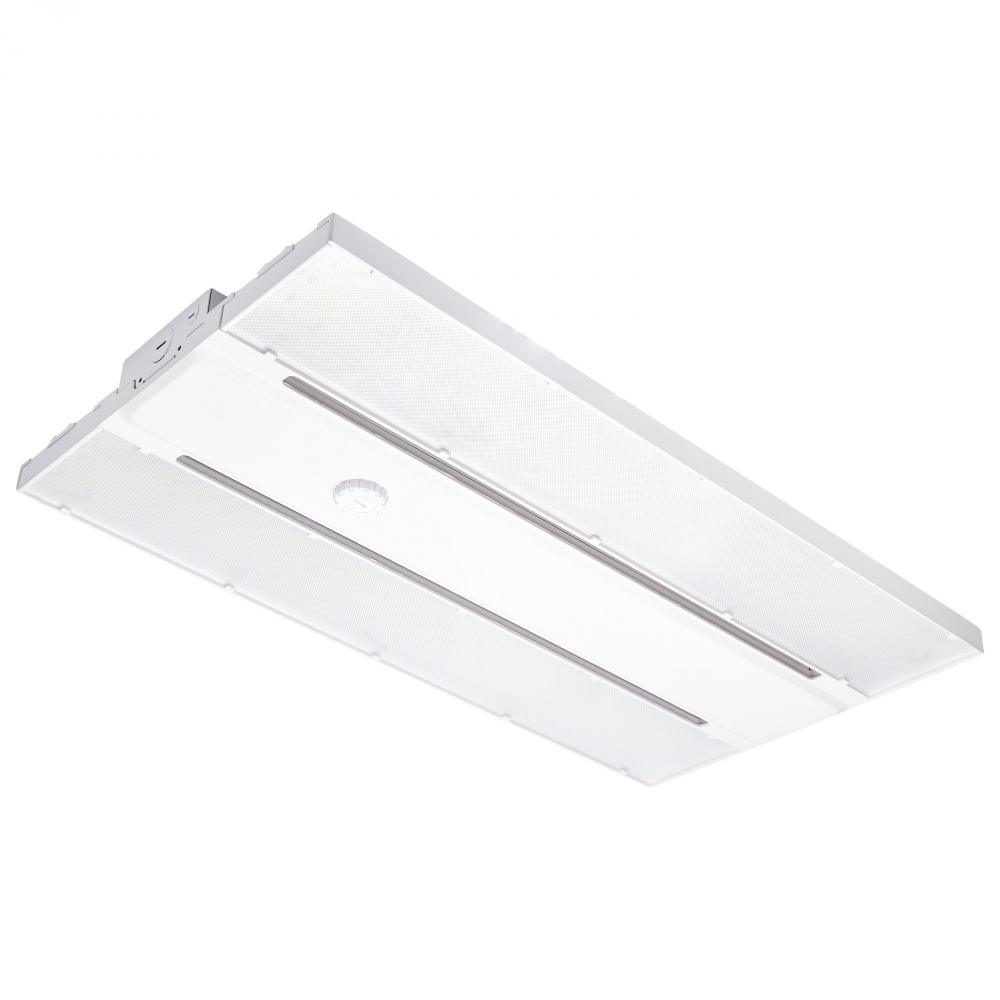 LED Linear High-Bay With Interchangeable Lens; 200W/220W/255W Wattage Selectable; 3K/4K/5K CCT