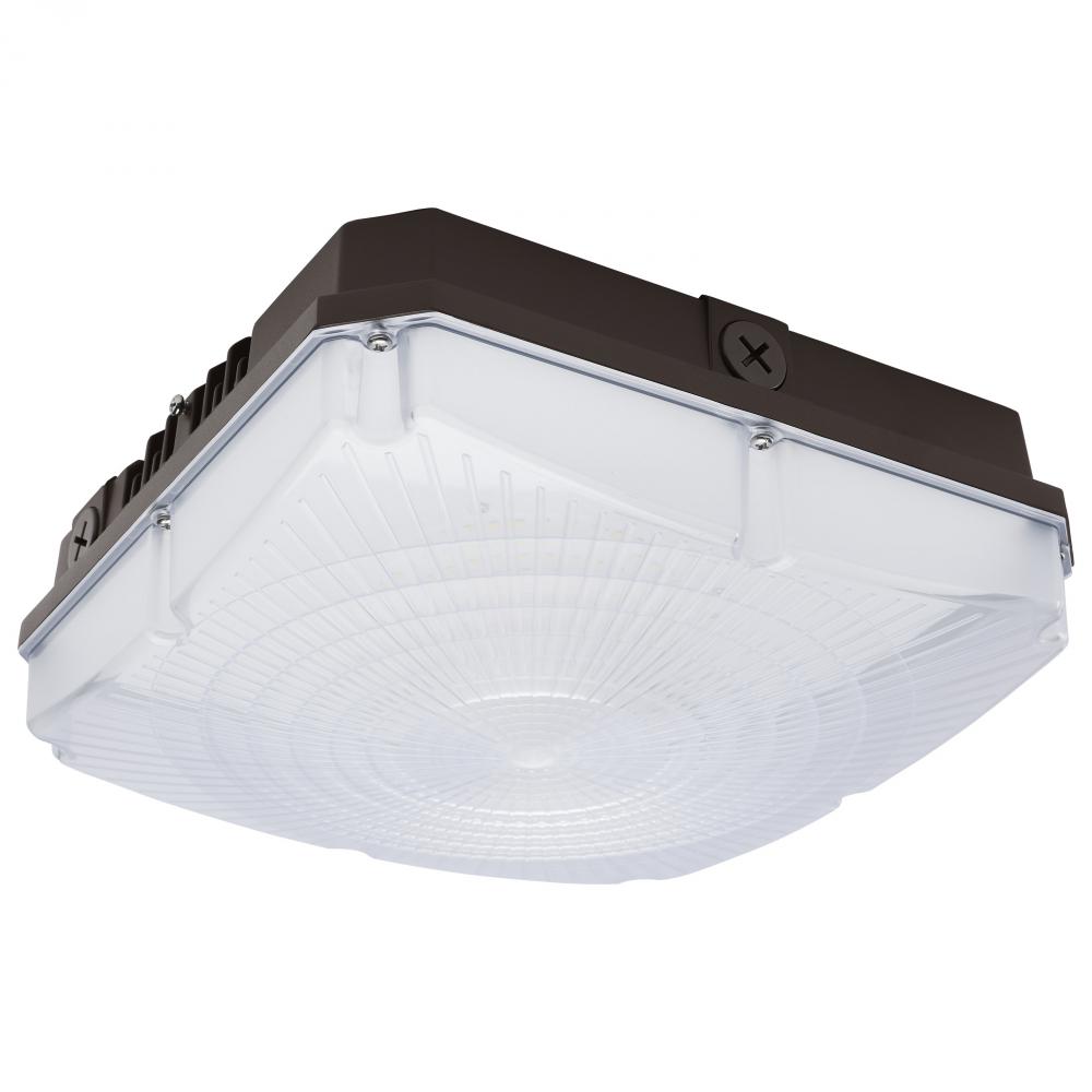 10 Inch LED Field Selectable Canopy Fixture; 45/60/70 Watts; 3K/4K/5K CCT