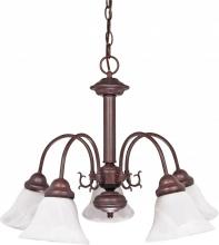 Nuvo 60/183 - Ballerina - 5 Light Chandelier with Alabaster Glass - Old Bronze Finish