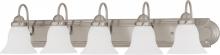 Nuvo 60/3282 - Ballerina - 5 Light 36" Vanity with Frosted White Glass - Brushed Nickel Finish