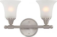 Nuvo 60/4142 - Surrey - 2 Light Vanity with Frosted Glass - Brushed Nickel Finish