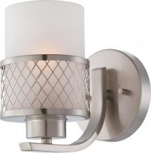 Nuvo 60/4681 - Fusion - 1 Light Vanity with Frosted Glass - Brushed Nickel Finish