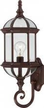 Nuvo 60/4972 - Boxwood - 1 Light 22" Wall Lantern with Clear Beveled Glass - Rustic Bronze Finish