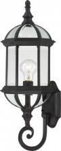 Nuvo 60/4973 - Boxwood - 1 Light 22" Wall Lantern with Clear Beveled Glass - Textured Black Finish