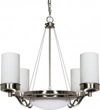 Nuvo 60/607 - Polaris - 6 Light Chandelier with Satin Frosted Glass - Brushed Nickel Finish