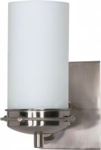 Nuvo 60/611 - Polaris - 1 Light Vanity with Satin Frosted Glass Shade - Brushed Nickel Finish