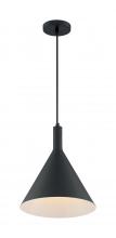 Nuvo 60/7128 - Lightcap - 1 Light Pendant with- Matte Black Finish