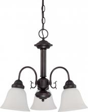 Nuvo 62/1013 - 3 Light - Ballerina LED Chandelier - Mahogany Bronze Finish - Frosted Glass - Lamps Included