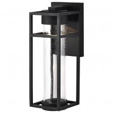 Nuvo 62/1612 - Ledges; 6W LED; Medium Wall Lantern; Matte Black with Clear Seeded Glass