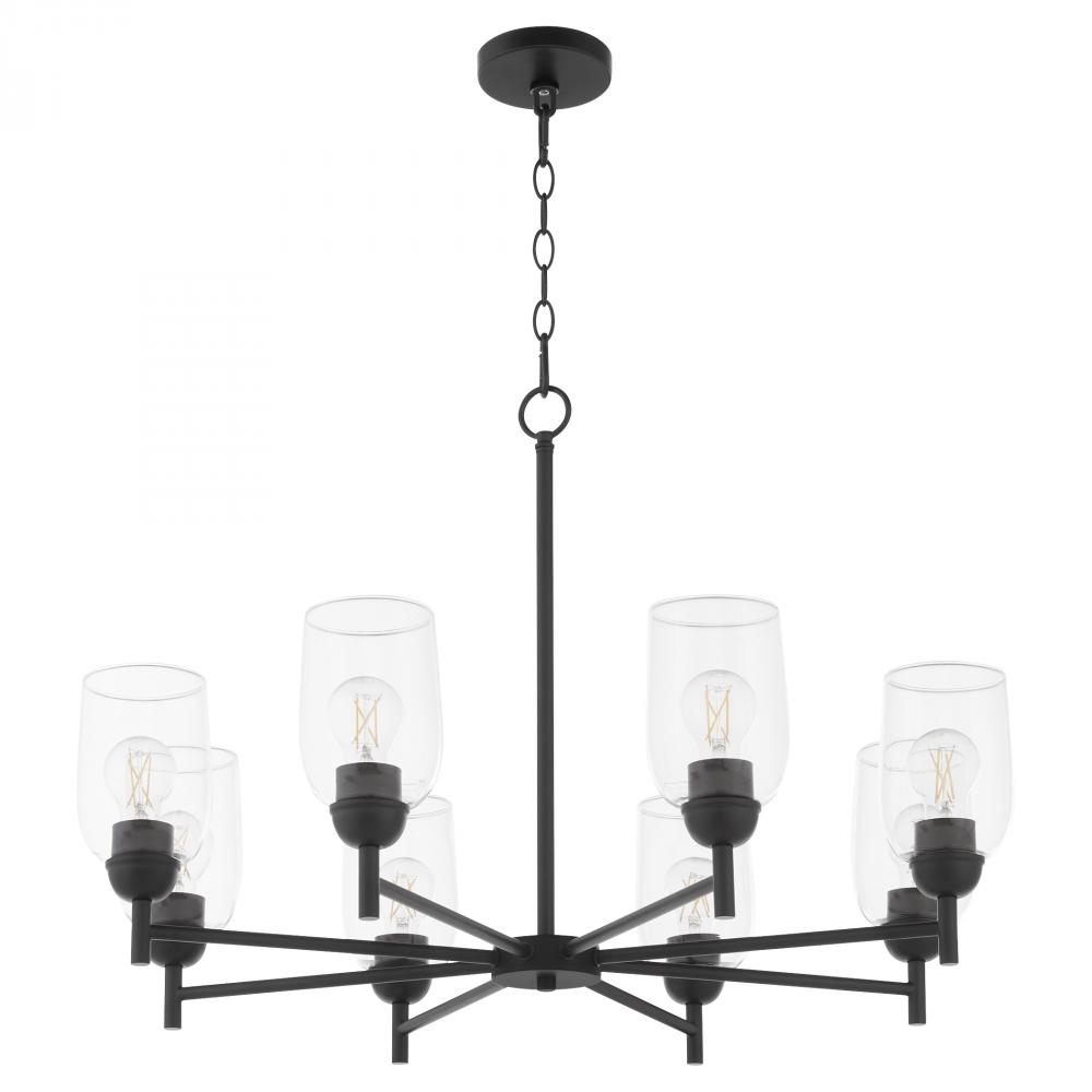 Wallinger 8 Light Chandelier, Matte Black