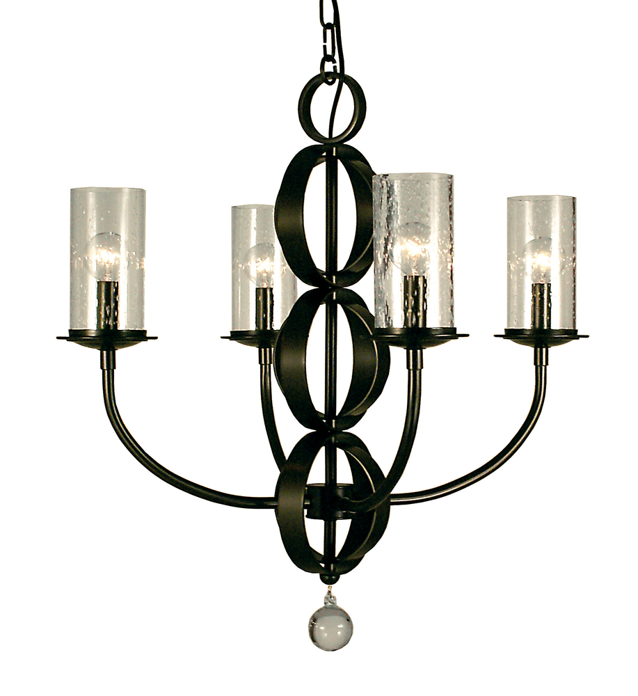 4-Light Brushed Nickel Compass Dining Chandelier