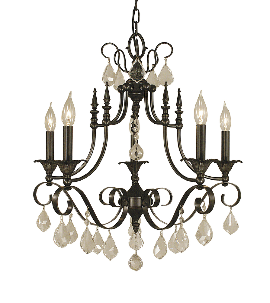 6-Light Brushed Nickel Liebestraum Dining Chandelier