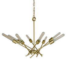 Framburg 3078 PN - 8-Light Polished Nickel Quasar Chandelier