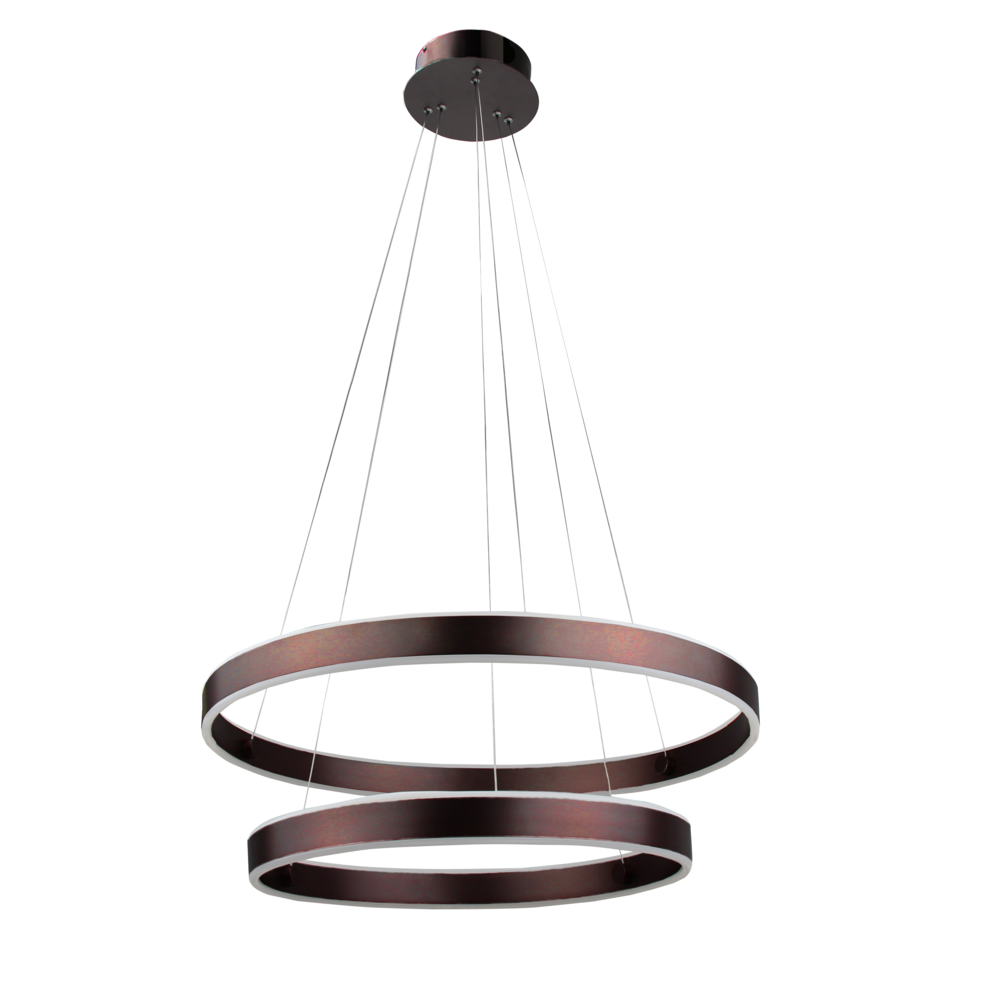 Vivio AVA LED Double Ring Pendant-Coffee Brown