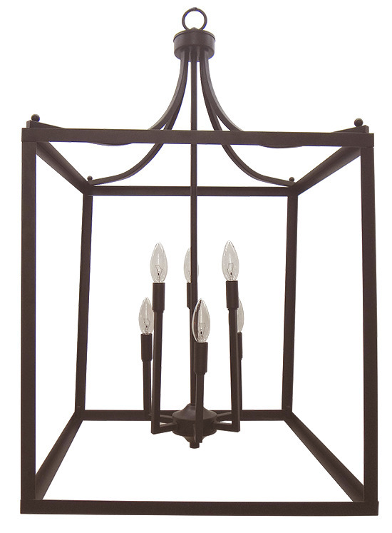 6-Light Square Cage Entry - RB - No Glass