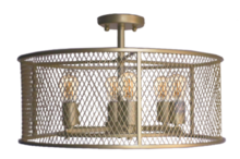 HOMEnhancements 20541 - Rimini 6-Light Steel Mesh Shade Semi Flush Mount - CG