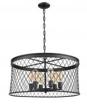 HOMEnhancements 70010 - Vivio Kata 6-Light Cage Pendant - Matte Black