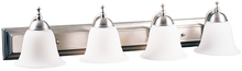 HOMEnhancements 14640 - Dallas 4-Light White Glass Vanity - NK