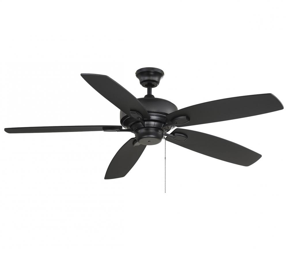 52" Ceiling Fan in Matte Black