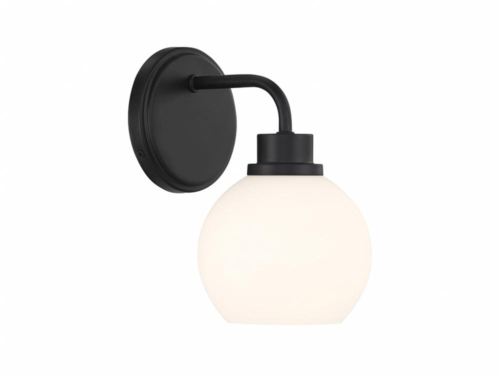 1-Light Wall Sconce in Matte Black