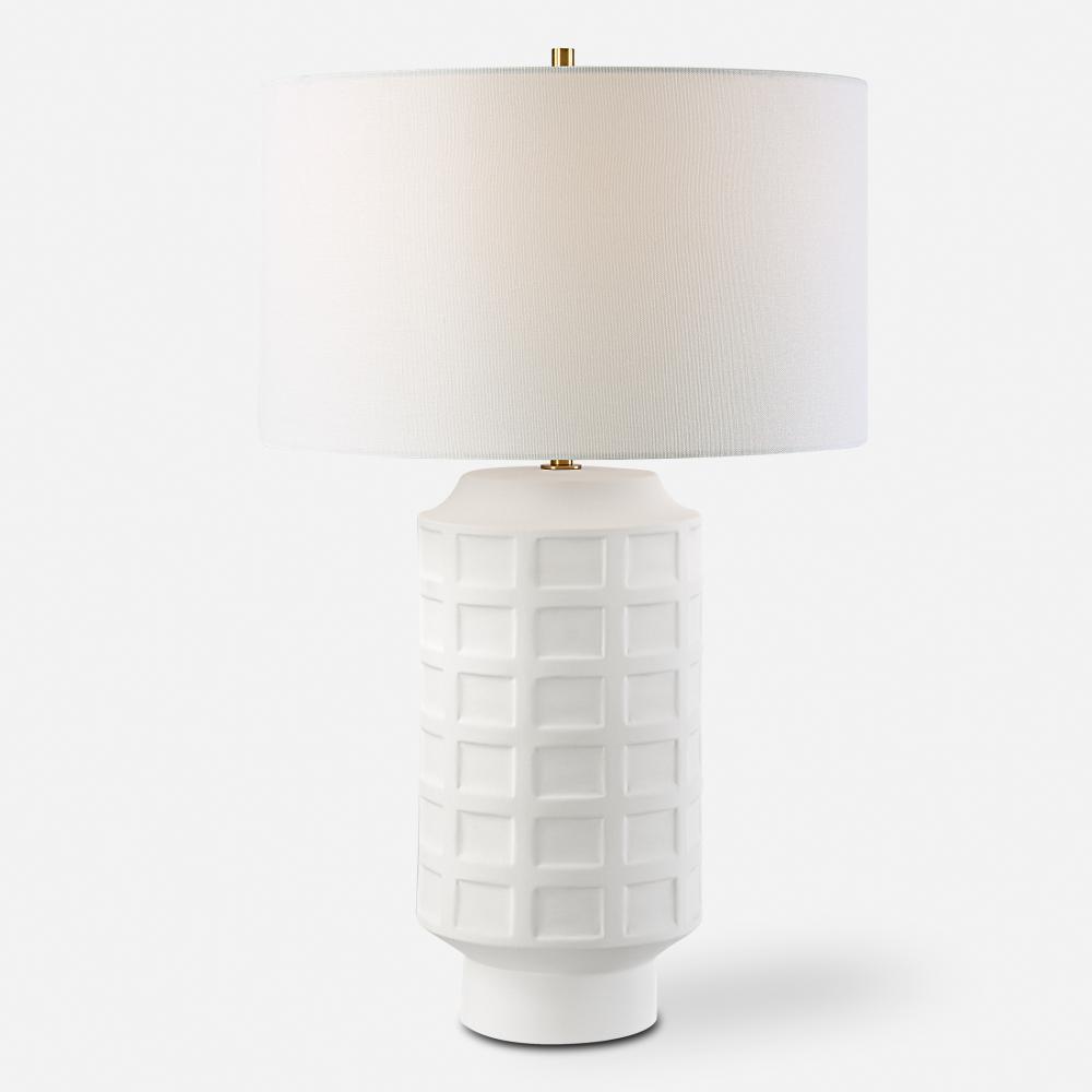 Uttermost Window Pane White Table Lamp