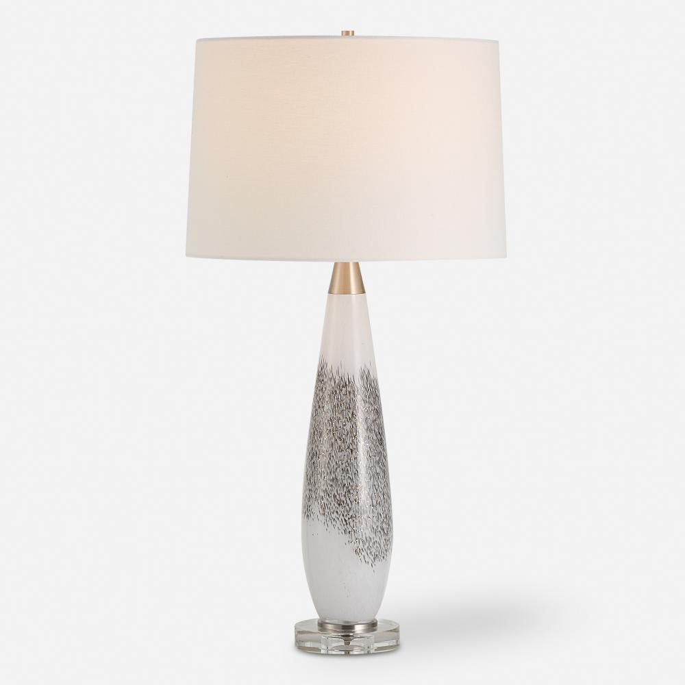 Uttermost Quinn White & Silver Table Lamp