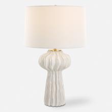Uttermost 30258-1 - Uttermost Wrenley Ridged White Table Lamp