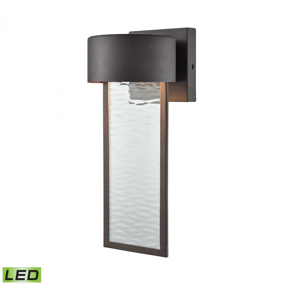 Julius 1-Light Outdoor Wall Lamp in Clay Bronze - Integrated LED
