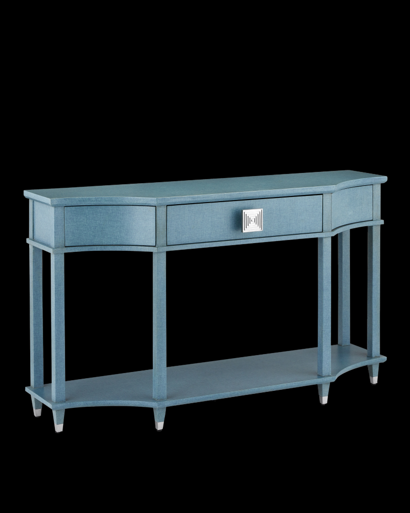 Maya Blue Linen Console Table