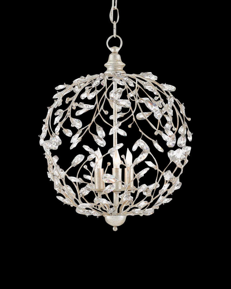 Crystal Bud Silver Orb Chandel