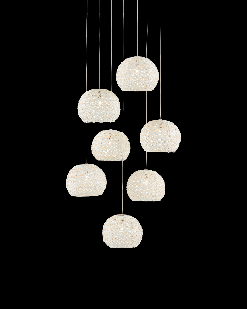 Piero White 7-Light Round Mult