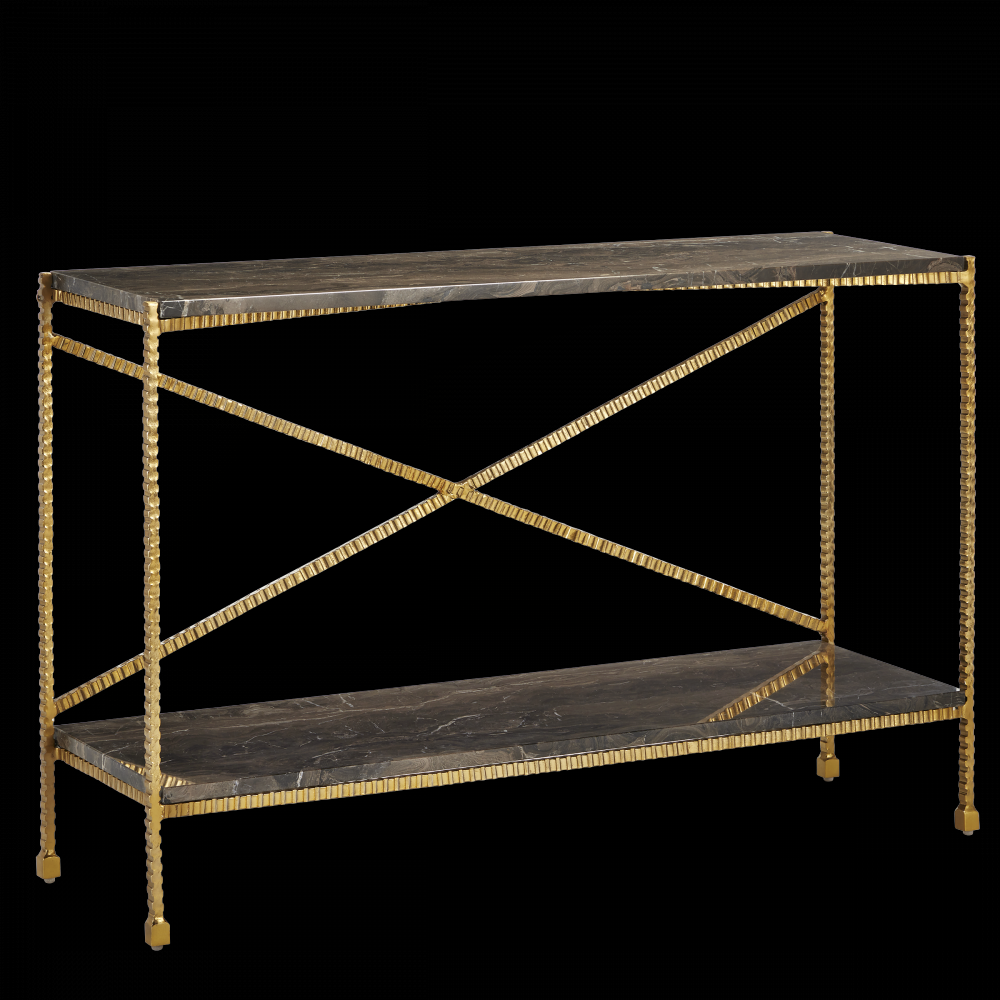 Flying Gold Marble Console Table