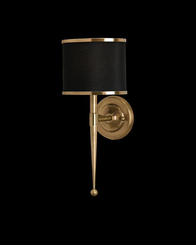 Primo Brass Wall Sconce, Black