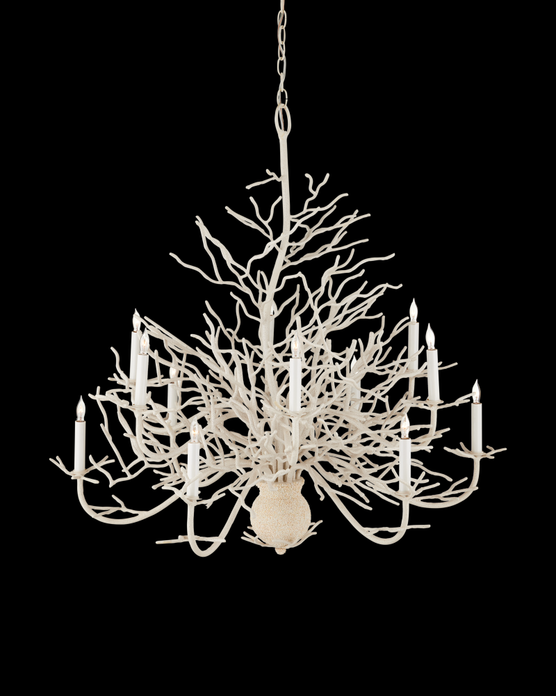 Seaward Large White Chandelier