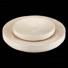 Currey 1200-0806 - Grecco Marble Low Bowl Set of