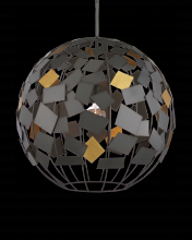 Currey 9000-1089 - Moon Night Gray & Gold Orb Cha