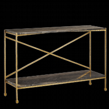Currey 4000-0173 - Flying Gold Marble Console Table