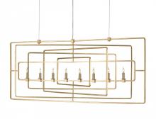 Currey 9542 - Metro Gold Rectangular Chandelier