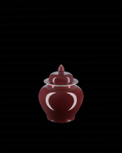 Currey 1200-0684 - Oxblood Small Temple Jar