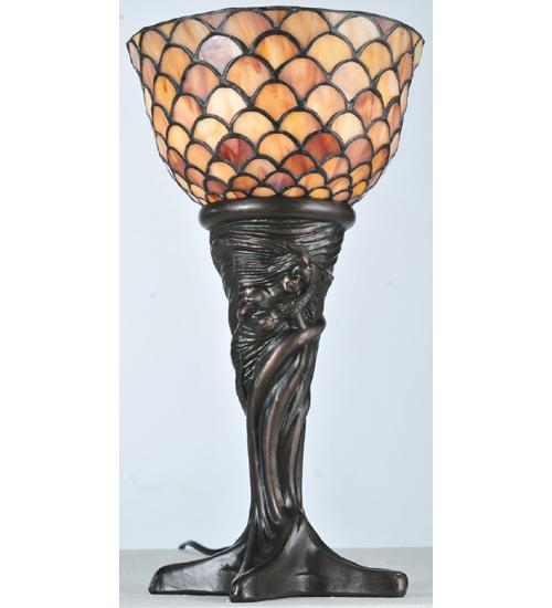 14"H Tiffany Fishscale Mini Lamp