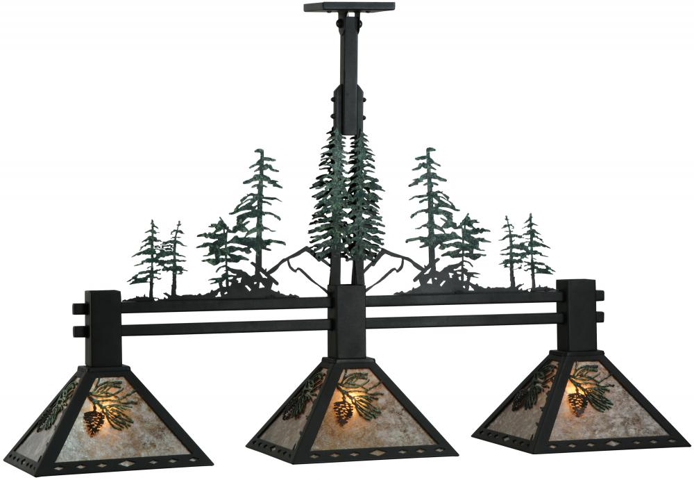 45"L Winter Pine 3 LT Island Pendant