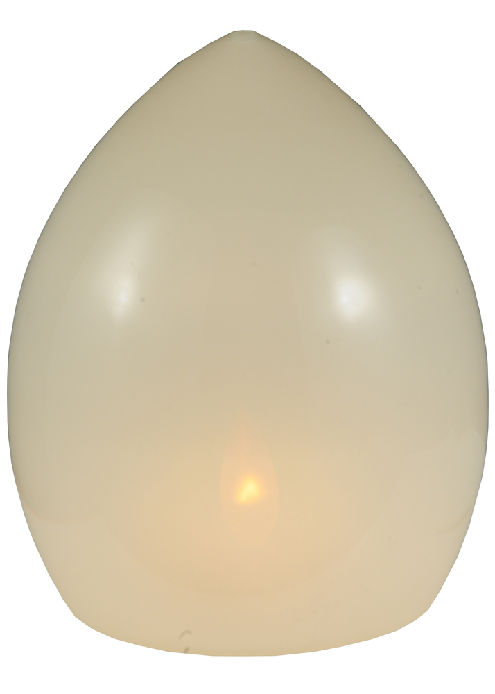 9"W Metro Fusion Ivory Egg Blown Glass Glass