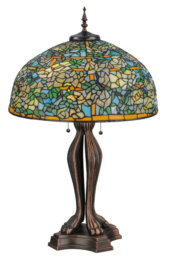 36" High Tiffany Laburnum Trellis Table Lamp