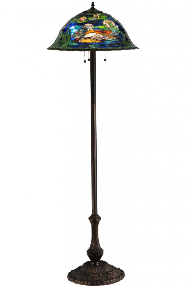 61.5"H Wood Ducks Floor Lamp