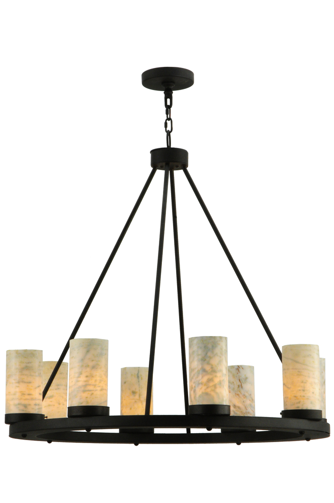 37.5"W Loxley Jadestone 8 LT Chandelier