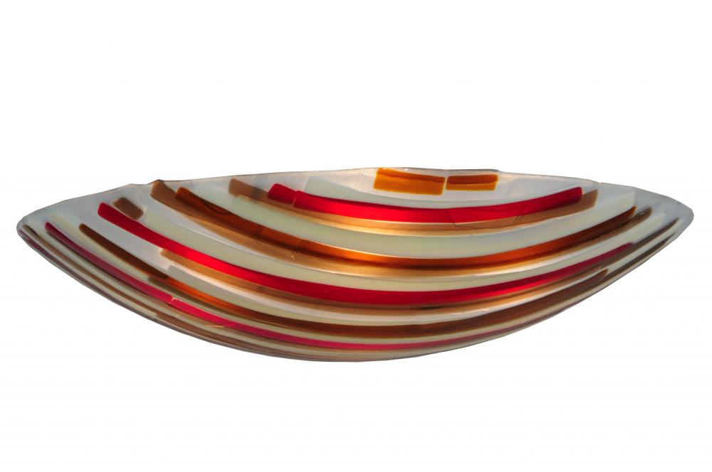 30"W Metro Fusion Marina Glass Bowl Shade