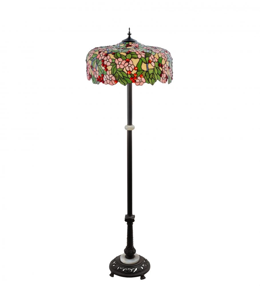 62" High Tiffany Cherry Blossom Floor Lamp