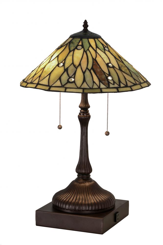 24" High Dew Drop Jadestone Table Lamp