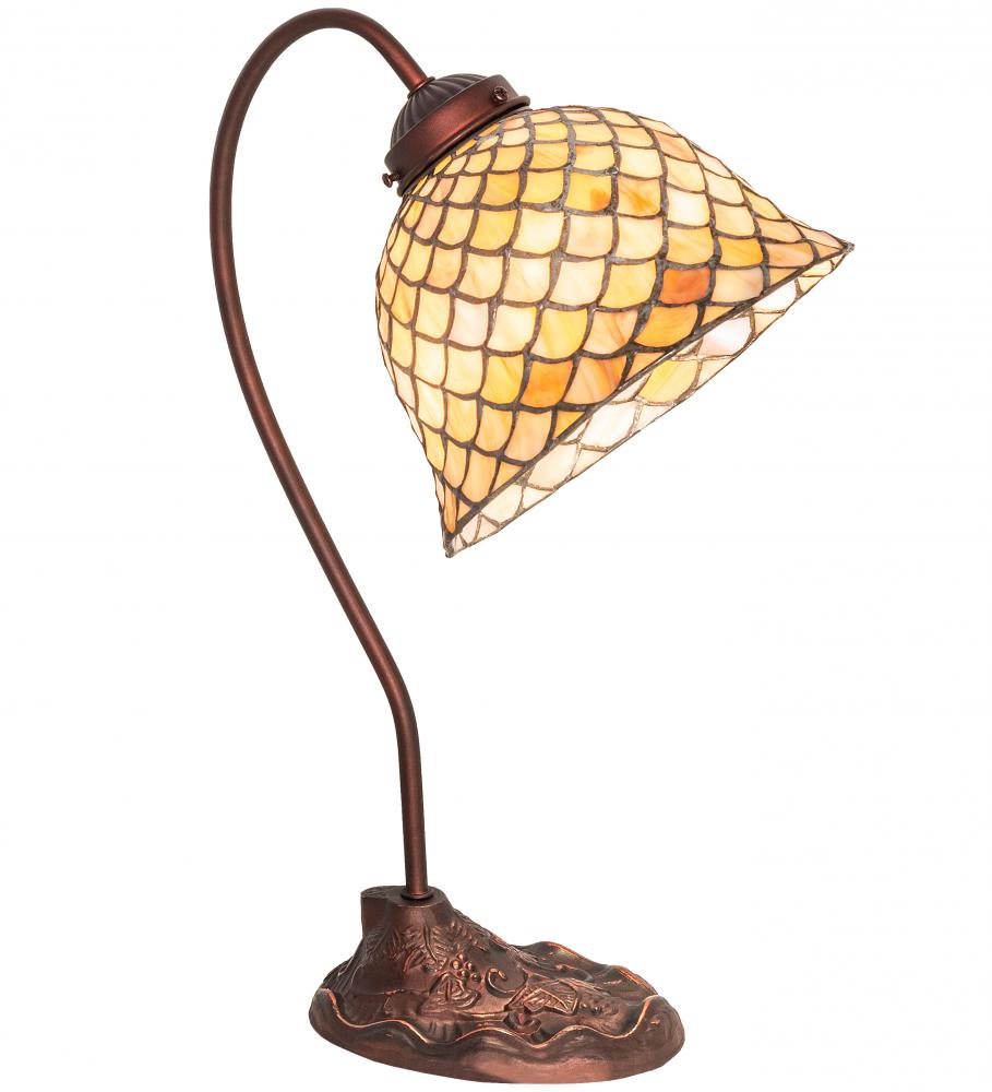 8" Wide Tiffany Fishscale Desk Lamp